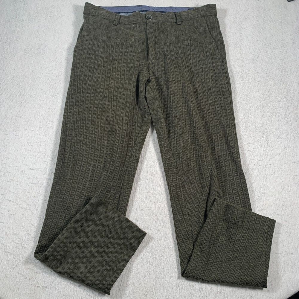 Scotch Soda Pants Mens 30x28 Green Hoodtooth Cotton‎ Stretch